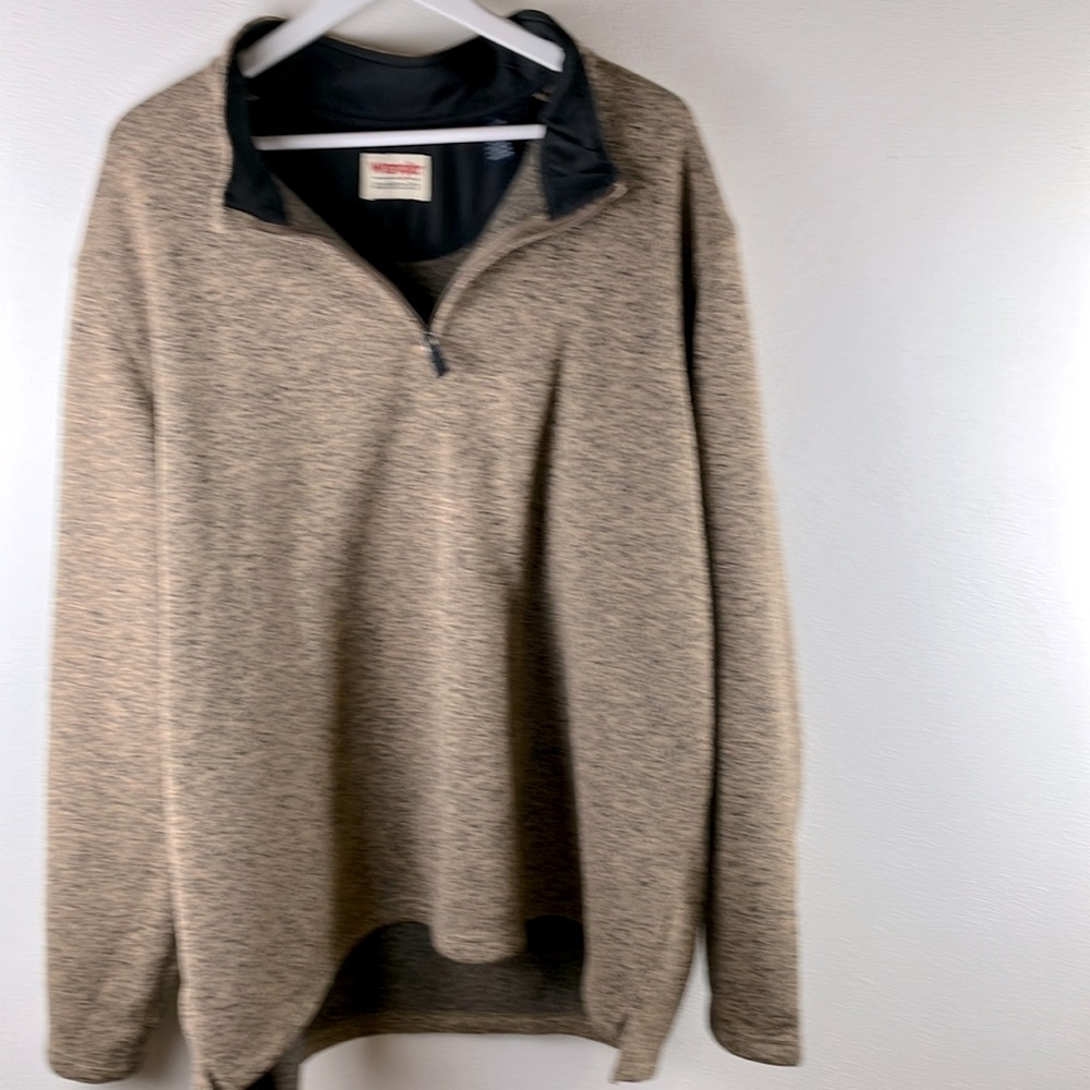 Mens‎ Wrangler Authentics Long Sleeve Fleece Quarter-Zip Long Sleeve Size 2XL